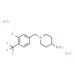 1-[3-Fluoro-4-(trifluoromethyl)benzyl]piperidin-4-amine dihydrochloride Structure