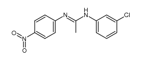 (E)-N-(3-chlorophenyl)-N'-(4-nitrophenyl)acetimidamide结构式