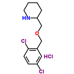 2-{[(2,5-Dichlorobenzyl)oxy]methyl}piperidine hydrochloride (1:1) Structure