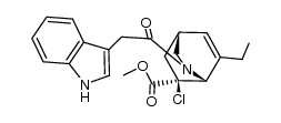 (-)-2-(1-[2-(indol-3-yl)-1-oxo-ethyl])-6-ethyl-7-exo-chloro-2-azabicyclo[2.2.2]oct-5-ene-7-endo-carboxylic acid methyl ester Structure