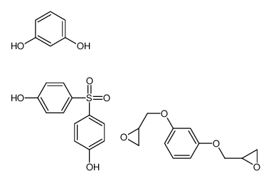 benzene-1,3-diol,4-(4-hydroxyphenyl)sulfonylphenol,2-[[3-(oxiran-2-ylmethoxy)phenoxy]methyl]oxirane结构式