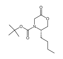 (S)-5-Butyl-2-oxo-morpholine-4-carboxylic acid tert-butyl ester结构式