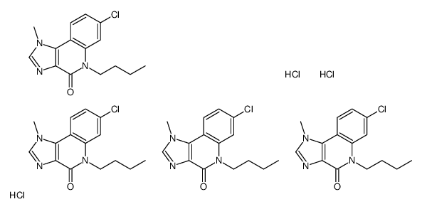 5-butyl-7-chloro-1-methylimidazo[4,5-c]quinolin-4-one,trihydrochloride结构式