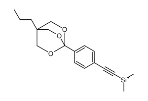 dimethyl-[2-[4-(1-propyl-3,5,8-trioxabicyclo[2.2.2]octan-4-yl)phenyl]ethynyl]silicon Structure