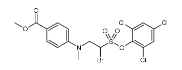 methyl 4-((2-bromo-2-((2,4,6-trichlorophenoxy)sulfonyl)ethyl)(methyl)amino)benzoate Structure