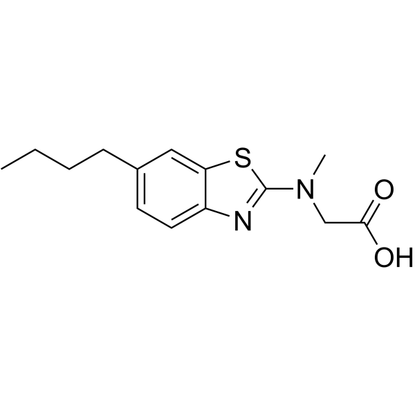 N-(6-Butyl-1,3-benzothiazol-2-yl)-N-methylglycine结构式