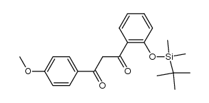 1-(2-((tert-butyldimethylsilyl)oxy)phenyl)-3-(4-methoxyphenyl)propane-1,3-dione结构式