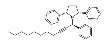 (2S,5S)-2,5-diphenyl-1-((S)-1-phenylundec-2-yn-1-yl)pyrrolidine结构式