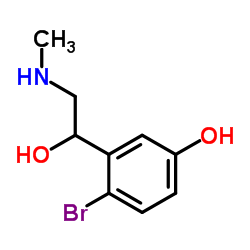 4-Bromo-3-[1-hydroxy-2-(methylamino)ethyl]phenol结构式