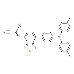 2-((7-(4-(二甲苯基氨基)苯基)苯并[c] [1,2,5]噻二唑-4-基)亚甲基)丙二腈结构式