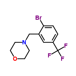 4-[[2-Bromo-5-(trifluoromethyl)phenyl]methyl]morpholine结构式