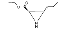 Ethyl trans-3-propyl-aziridine-2-carboxylate结构式