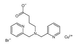 N,N-(bis(2-pyridylmethyl)-gamma-aminobutyrato)copper(II)结构式