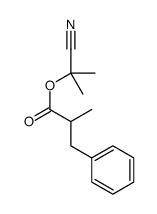 2-Methyl-3-phenylpropionic acid 1-cyano-1-methylethyl ester结构式