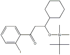 3-((tert-butyldimethylsilyl)oxy)-3-cyclohexyl-1-(2-iodophenyl)propan-1-one结构式