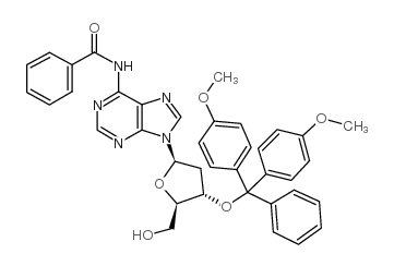 N-[9-[(2R,4S,5R)-4-[bis(4-methoxyphenyl)-phenylmethoxy]-5-(hydroxymethyl)oxolan-2-yl]purin-6-yl]benzamide Structure