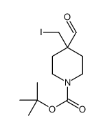 tert-butyl 4-formyl-4-(iodomethyl)piperidine-1-carboxylate Structure