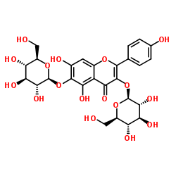 6-Hydroxykaempferol 3,6-diglucoside Structure