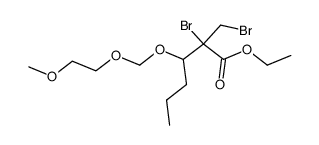 Ethyl 2-bromo-2-bromomethyl-3-((2-methoxyethoxy)methoxy)hexanoate结构式