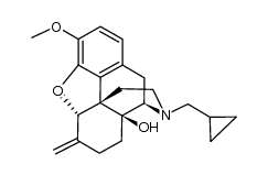 (4R,4aS,7aS,12bS)-3-(cyclopropylmethyl)-9-methoxy-7-methylene-2,3,4,4a,5,6,7,7a-octahydro-1H-4,12-methanobenzofuro[3,2-e]isoquinolin-4a-ol结构式