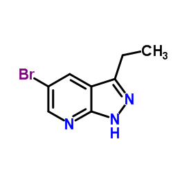 5-溴-3-乙基-1H-吡唑并[3,4-b]吡啶结构式