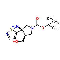 tert-butyl(3R,4R)-3-amino-4-(hydroxymethyl)-3-(isothiazol-5-yl)pyrrolidine-1-carboxylate picture