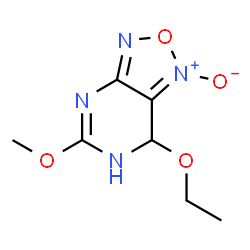 [1,2,5]Oxadiazolo[3,4-d]pyrimidine,7-ethoxy-6,7-dihydro-5-methoxy-,1-oxide(9CI) Structure