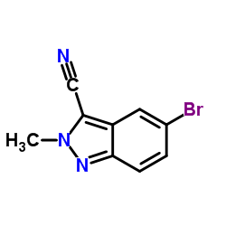 5-Bromo-2-methyl-2H-indazole-3-carbonitrile结构式