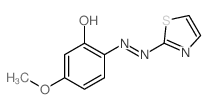 Phenol,5-methoxy-2-[2-(2-thiazolyl)diazenyl]-结构式