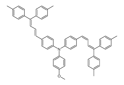 N,N-BIS{4-{4,4-BIS(4-METHYLPHENYL)-1,3-BUTADIENYL}PHENYL}-4-METHOXYPHENYLAMINE Structure