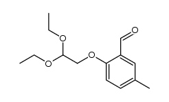 2-(2,2-diethoxyethoxy)-5-methylbenzaldehyde结构式