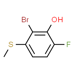2-Bromo-6-fluoro-3-(methylthio)phenol Structure