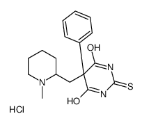 5-[(1-methylpiperidin-2-yl)methyl]-5-phenyl-2-sulfanylidene-1,3-diazinane-4,6-dione,hydrochloride Structure