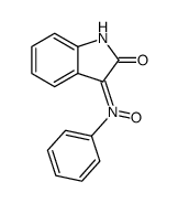 1,3-dihydro-3-(oxidophenylimino)-2H-indol-2-one Structure