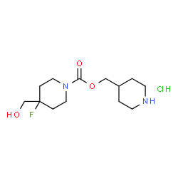 (piperidin-4-yl)methyl 4-fluoro-4-(hydroxymethyl)piperidine-1-carboxylate hydrochloride Structure