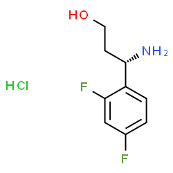 (S)-3-Amino-3-(2,4-difluorophenyl)propan-1-ol hydrochloride结构式