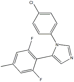 1-(4-chlorophenyl)-5-(2,6-difluoro-4-methylphenyl)-1H-imidazole Structure