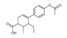 4-[p-(Acetyloxy)phenyl]-5-ethyl-6-methyl-3-cyclohexene-1-carboxylic acid picture