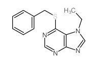 7H-Purine,7-ethyl-6-[(phenylmethyl)thio]- structure