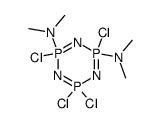cis,trans-tetrachlorobis(dimethylamino)cyclotriphosphazene Structure