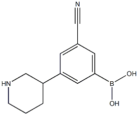 3-(Piperidin-3-yl)-5-cyanophenylboronic acid图片