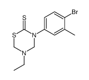 3-(4-bromo-3-methylphenyl)-5-ethyl-1,3,5-thiadiazinane-2-thione Structure