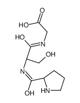 2-[[(2S)-3-hydroxy-2-[[(2S)-pyrrolidine-2-carbonyl]amino]propanoyl]amino]acetic acid Structure