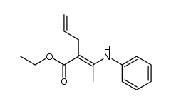 ethyl 2-(1-(phenylamino)ethylidene)pent-4-enoate结构式