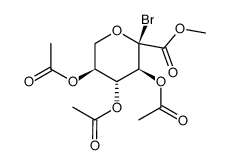 L-Gulonic acid, 2,6-anhydro-2-C-bromo-, methyl ester, triacetate结构式