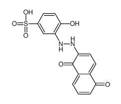 3-[(1,5-dihydroxy-2-naphthyl)azo]-4-hydroxybenzenesulphonic acid结构式