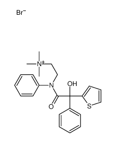 2-(N-(2-hydroxy-2-phenyl-2-thiophen-2-ylacetyl)anilino)ethyl-trimethylazanium,bromide Structure