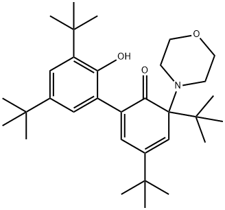 4,6-Di-tert-butyl-2-(3,5-di-tert-butyl-2-hydroxyphenyl)-6-morpholino-2,4-cyclohexadien-1-one结构式