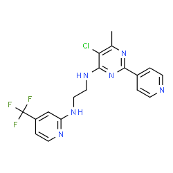 1,2-ETHANEDIAMINE, N-[5-CHLORO-6-METHYL-2-(4-PYRIDINYL)-4-PYRIMIDINYL]-N'-[4-(TRIFLUOROMETHYL)-2-PYRIDINYL]-结构式