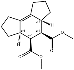 1,2,3,3aα,4α,5α,5aα,6,7,8-Decahydro-as-indacene-4,5-dicarboxylic acid dimethyl ester structure